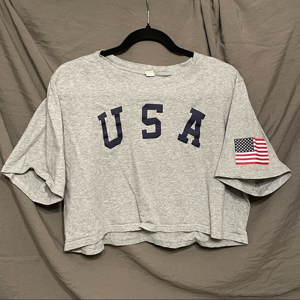Cropped USA Tee